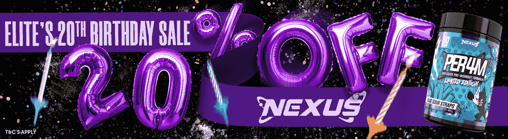 Celebrate ApexVita' 20th Birthday with Nexus Sports Nutrition